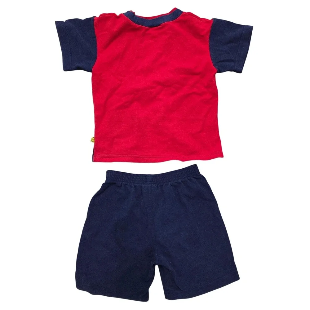 Vintage 90s Blue's‎ Clues Kids 5T 2 Piece Outfit Shorts Sleeve Pawprint
